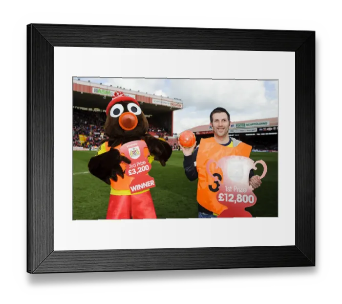Framed Print : Bristol City FC: Winning Moment at Ashton Gate during Half Time (2013) Framed Print : Bristol City FC: Winning Moment at Ashton Gate during Half Time (2013)
