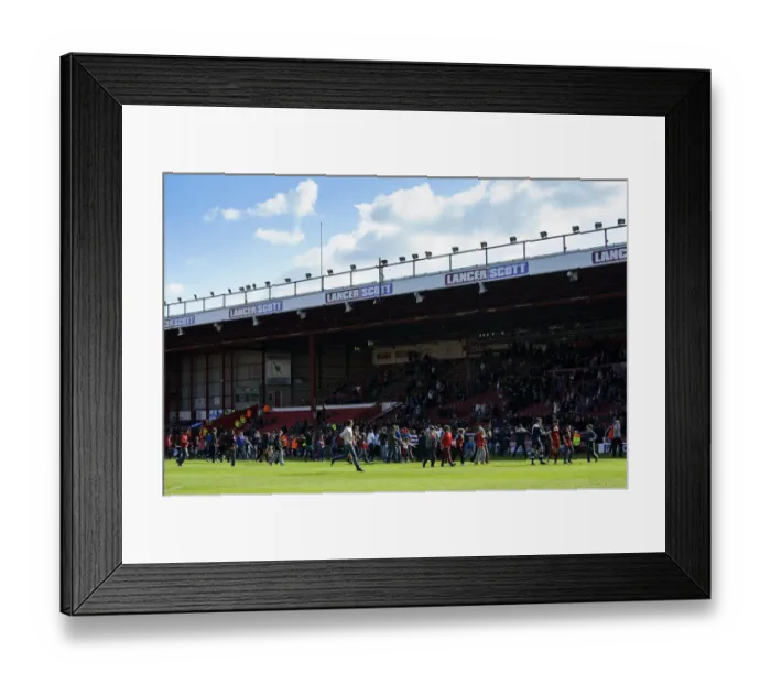 Framed Print : Bristol City Fans Invade Pitch After 3-1 Loss to Huddersfield in Championship Match Framed Print : Bristol City Fans Invade Pitch After 3-1 Loss to Huddersfield in Championship Match