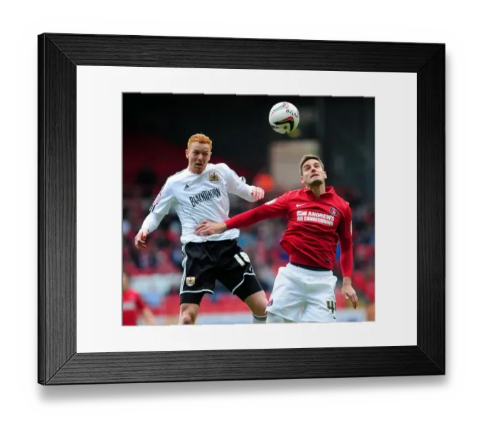 Framed Print : Ryan Taylor's Header: Bristol City's Victory over Charlton Athletic, 2013