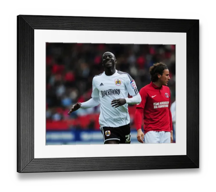Framed Print : Determination Personified: Albert Adomah's Battle at The Valley (Npower Championship: Charlton Athletic vs. Bristol City, 2013) Framed Print : Determination Personified: Albert Adomah's Battle at The Valley (Npower Championship: Charlton Athletic vs. Bristol City, 2013)
