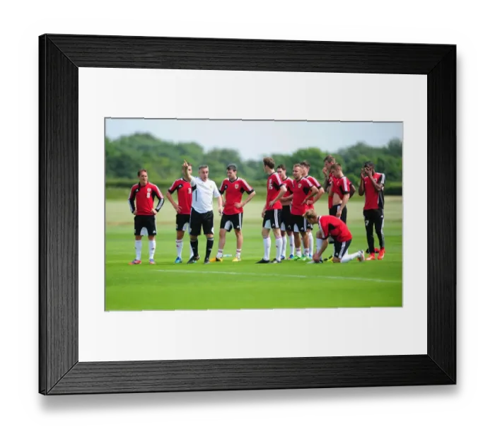 Framed Print : Bristol City Football Club: Assistant Manager John Pemberton Addresses Squad During Pre-Season Training Framed Print : Bristol City Football Club: Assistant Manager John Pemberton Addresses Squad During Pre-Season Training