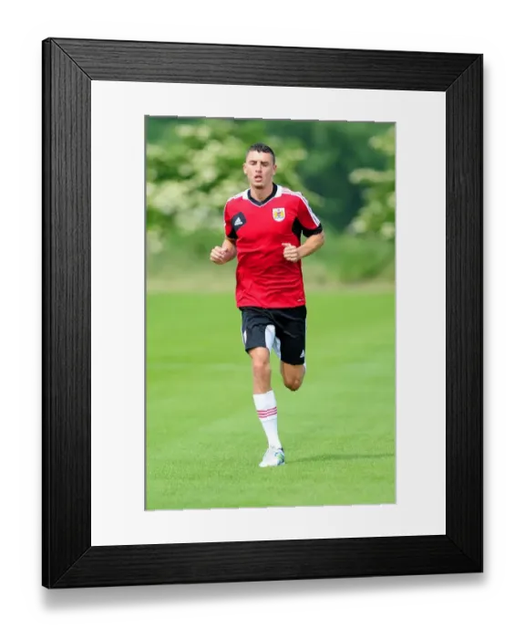 Framed Print : Bristol City Football Club: James Wilson Kicks Off Pre-Season Training