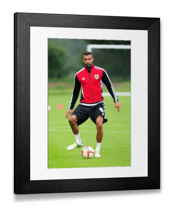 Framed Print : Bristol City FC: Liam Fontaine Kicks Off Pre-Season Training