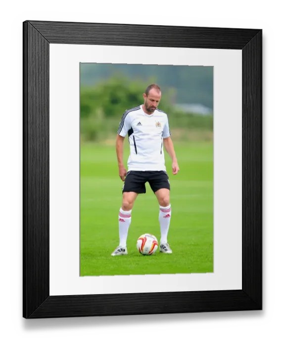 Framed Print : Bristol City's Louis Carey Kicks Off Pre-Season Training