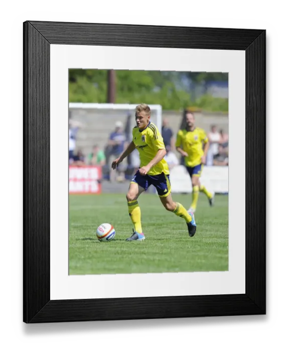 Framed Print : Bristol City's Rhys Jordan in Pre-Season Action Against Clevedon Town, 2013 Framed Print : Bristol City's Rhys Jordan in Pre-Season Action Against Clevedon Town, 2013
