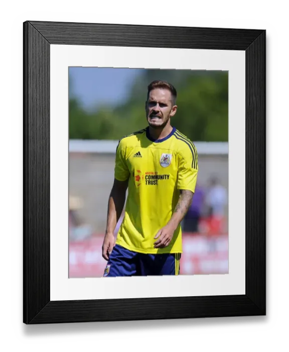 Framed Print : Bristol City's Martin Woods in Action Against Clevedon Town, Pre-Season Friendly 2013