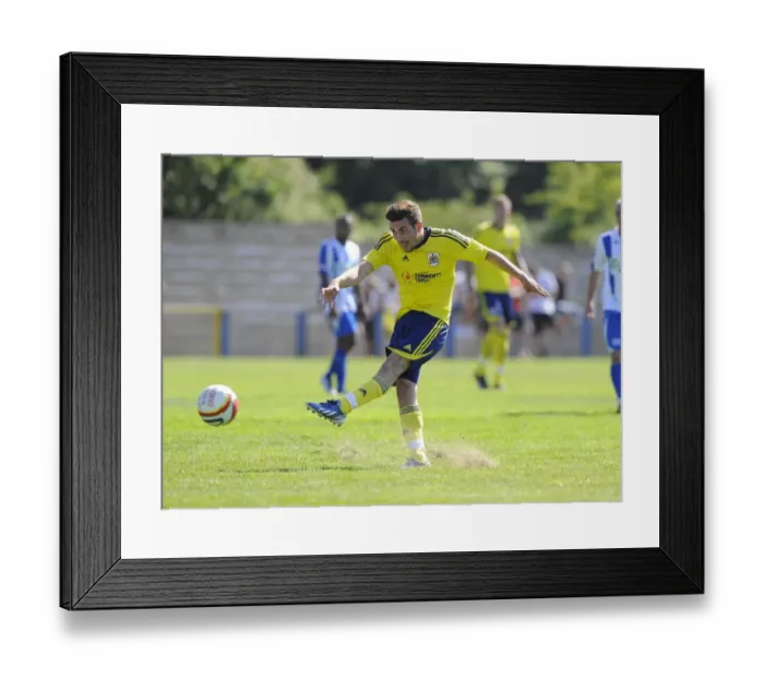 Framed Print : Bristol City's Lewis Hall Scores in Pre-Season Victory Against Clevedon Town Framed Print : Bristol City's Lewis Hall Scores in Pre-Season Victory Against Clevedon Town