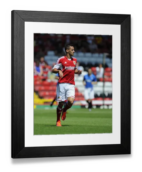 Framed Print : Bristol City's Sam Baldock in Action Against Glasgow Rangers, 2013 Framed Print : Bristol City's Sam Baldock in Action Against Glasgow Rangers, 2013