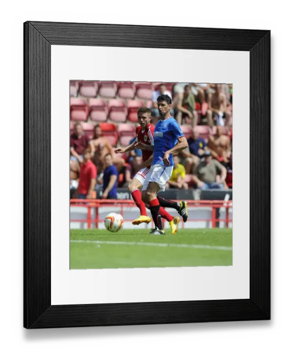 Framed Print : Bristol City's Wes Burns Misses Wide Against Glasgow Rangers, Pre-Season Friendly, 2013 Framed Print : Bristol City's Wes Burns Misses Wide Against Glasgow Rangers, Pre-Season Friendly, 2013