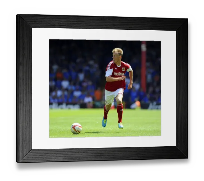 Framed Print : Bristol City's Tom King in Action Against Glasgow Rangers (2013), Ashton Gate Stadium Framed Print : Bristol City's Tom King in Action Against Glasgow Rangers (2013), Ashton Gate Stadium