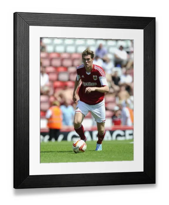 Framed Print : Bristol City's Luke Dobie Goes Head-to-Head with Glasgow Rangers at Ashton Gate Stadium (2013) Framed Print : Bristol City's Luke Dobie Goes Head-to-Head with Glasgow Rangers at Ashton Gate Stadium (2013)