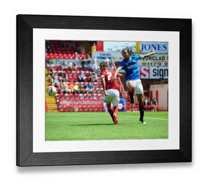 Framed Print : Battleground Bristol: Baldock vs Cribari - A Striker Showdown at Ashton Gate Framed Print : Battleground Bristol: Baldock vs Cribari - A Striker Showdown at Ashton Gate