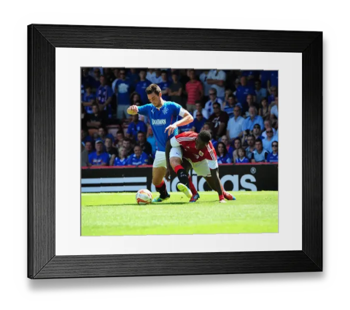 Framed Print : A Battle for Possession: Emmanuel-Thomas vs Wallace, Bristol City vs Glasgow Rangers