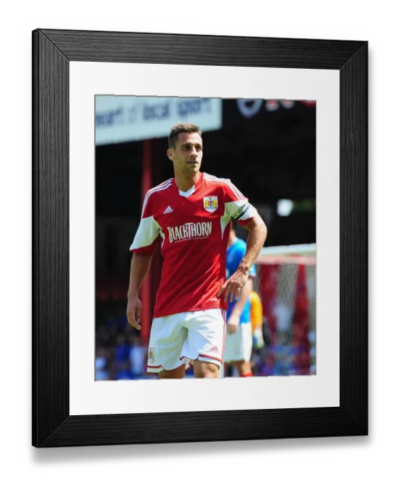 Framed Print : Bristol City's Sam Baldock in Action Against Glasgow Rangers, 2013