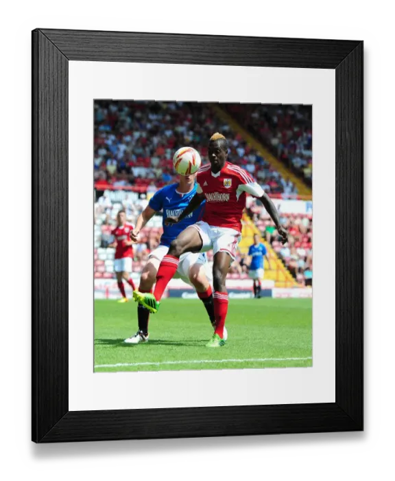 Framed Print : Toby Ajala in Action: Bristol City vs Glasgow Rangers (2013), Ashton Gate Stadium