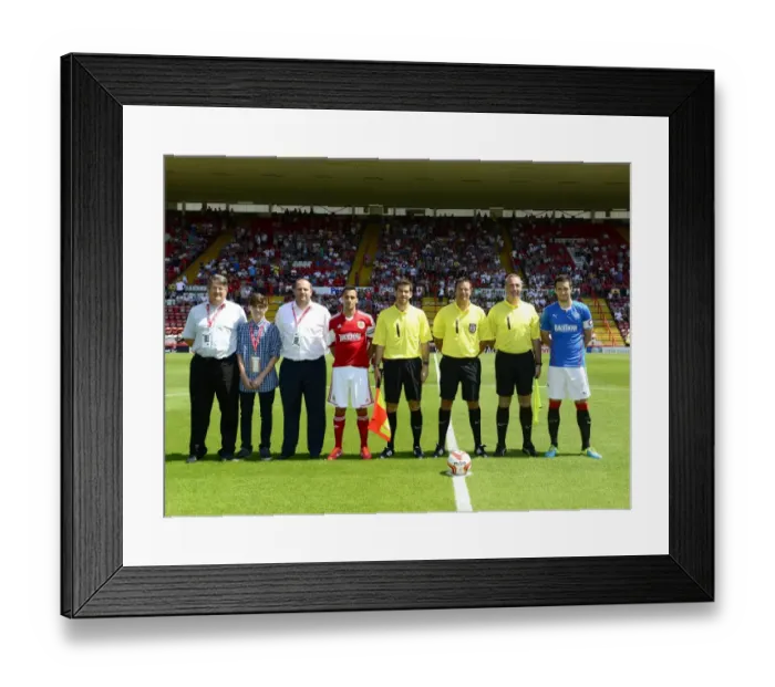 Framed Print : Football Rivalry: Bristol City vs Glasgow Rangers Clash at Ashton Gate Stadium, 2013