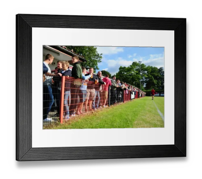 Framed Print : Pre-Season Friendly: Ashton and Backwell United vs. Bristol City - The Excitement at Ashton and Backwell United's Ground