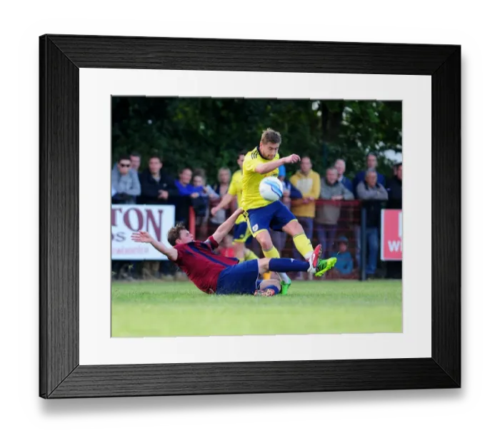 Framed Print : Bristol City's Steven Davies Faces Late Challenge in Pre-Season Friendly Against Ashton and Backwell United Framed Print : Bristol City's Steven Davies Faces Late Challenge in Pre-Season Friendly Against Ashton and Backwell United