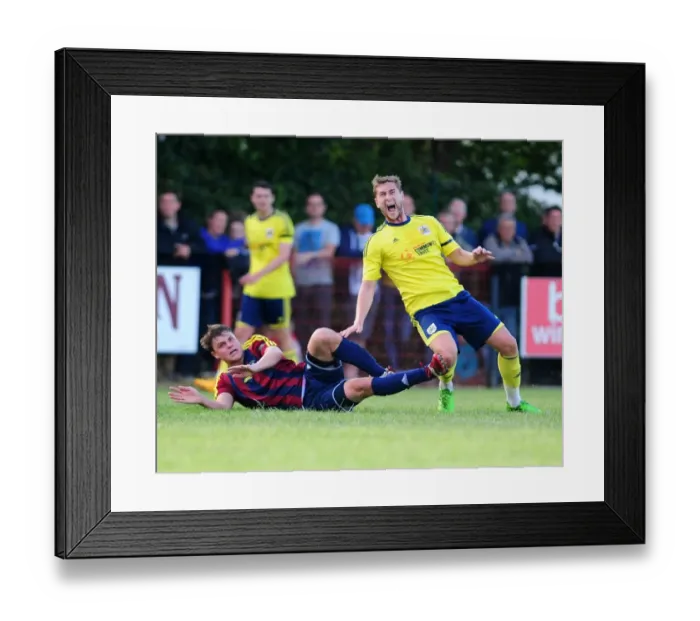 Framed Print : Bristol City's Steven Davies Fouled in Pre-Season Friendly Against Ashton and Backwell United Framed Print : Bristol City's Steven Davies Fouled in Pre-Season Friendly Against Ashton and Backwell United