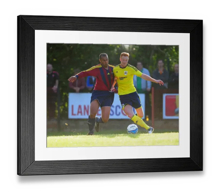 Framed Print : Bristol City's Ryan Taylor Faces Off Against Ashton and Backwell United Opponent in Pre-Season Friendly Framed Print : Bristol City's Ryan Taylor Faces Off Against Ashton and Backwell United Opponent in Pre-Season Friendly