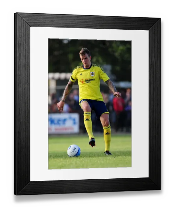 Framed Print : Aden Flint in Action: Bristol City's Pre-Season Friendly vs. Ashton and Backwell United