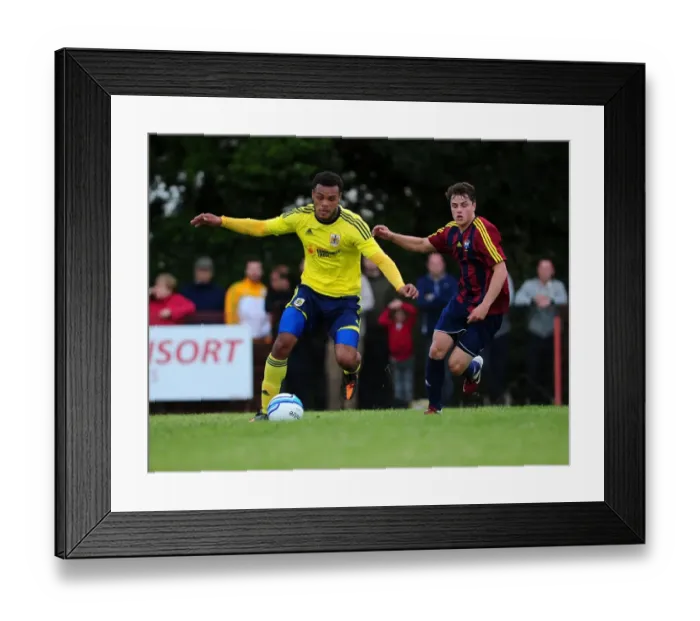 Framed Print : Bristol City's Aaron Amadi-Holloway Escapes Defender in Pre-Season Friendly vs Ashton and Backwell United Framed Print : Bristol City's Aaron Amadi-Holloway Escapes Defender in Pre-Season Friendly vs Ashton and Backwell United