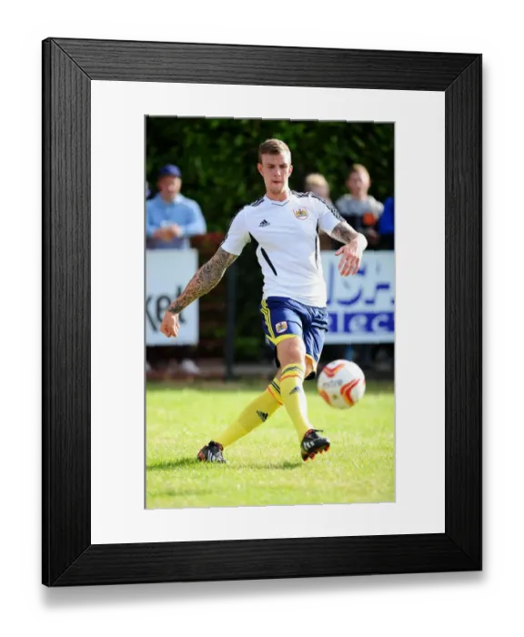 Framed Print : Bristol City's Aden Flint in Pre-Season Action Against Ashton and Backwell United, July 2013