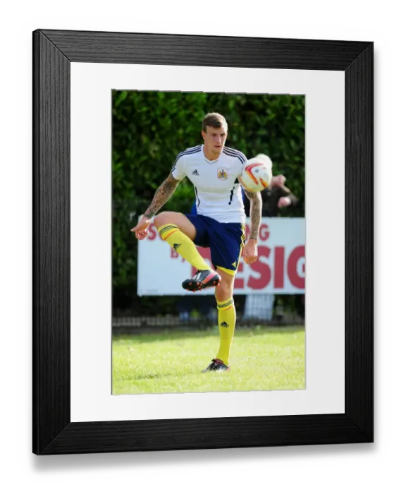 Framed Print : Aden Flint in Action: Bristol City's Pre-Season Friendly Framed Print : Aden Flint in Action: Bristol City's Pre-Season Friendly