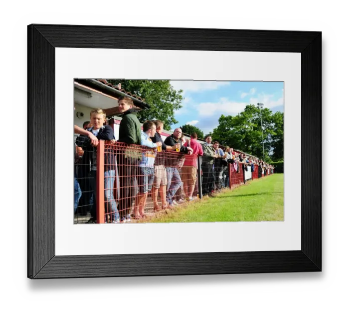 Framed Print : Excited Crowd at Ashton and Backwell United's Pre-Season Friendly Against Bristol City