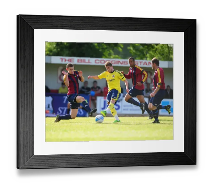 Framed Print : Steven Davies Scores in Bristol City's Pre-Season Victory Against Ashton and Backwell United Framed Print : Steven Davies Scores in Bristol City's Pre-Season Victory Against Ashton and Backwell United