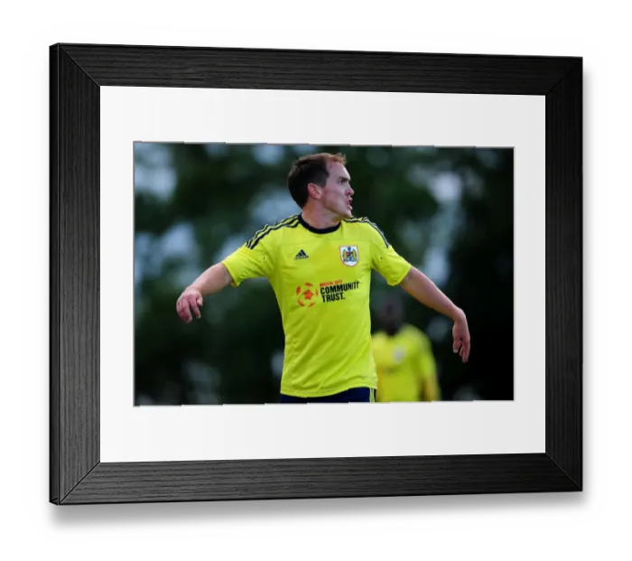 Framed Print : Bristol City FC: Neil Kilkenny in Pre-Season Action Against Ashton and Backwell United (03.07.2013)