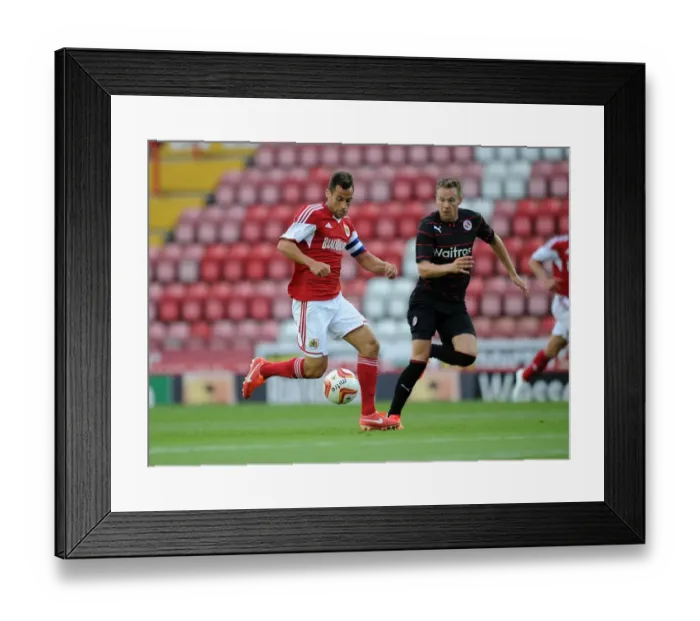 Framed Print : Bristol City vs Reading: Intense Moment Between Sam Baldock and Chris Gunter
