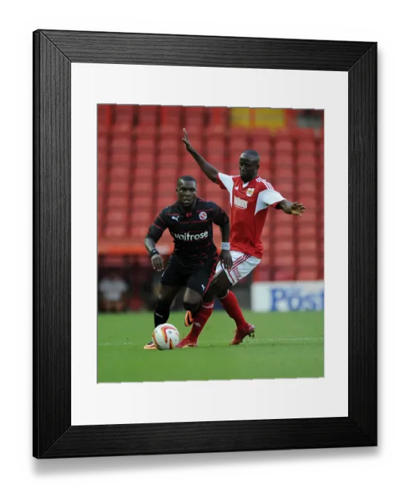 Framed Print : Bristol City vs Reading: Royston Drenthe and Albert Adomah Clash on the Field Framed Print : Bristol City vs Reading: Royston Drenthe and Albert Adomah Clash on the Field