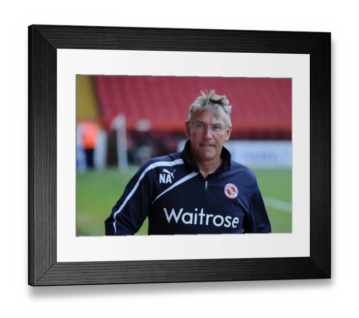 Framed Print : Nigel Adkins Leads Reading Against Bristol City, July 2013