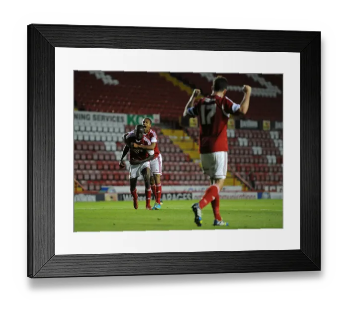 Framed Print : Bristol City's Albert Adomah Scores First Goal Against Reading - July 24, 2013 Framed Print : Bristol City's Albert Adomah Scores First Goal Against Reading - July 24, 2013