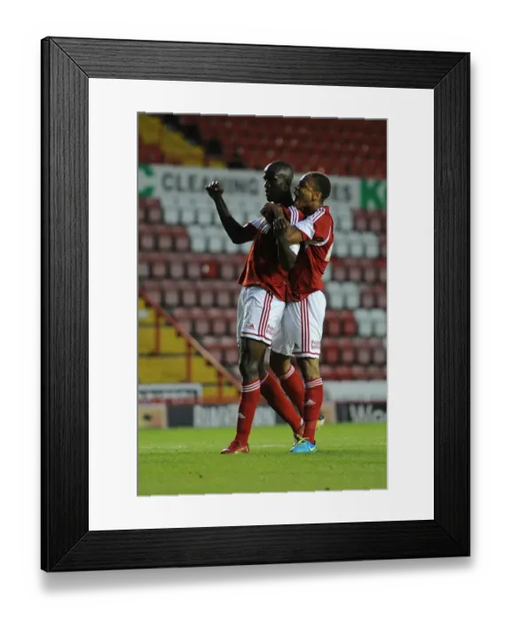 Framed Print : Bristol City's Albert Adomah Scores Thrilling First Goal Against Reading
