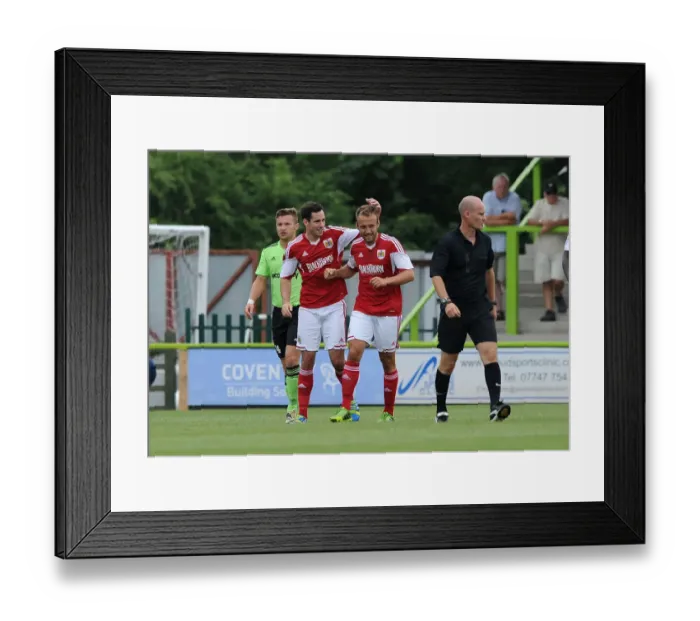 Framed Print : Bristol City's Liam Kelly Celebrates Opening Goal Against Forest Green Rovers (2013)