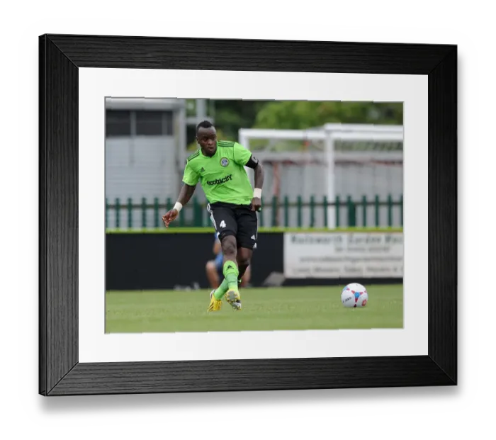 Framed Print : Bristol City's Alhassan Bangura Faces Off Against Forest Green Rovers in Intense Football Rivalry, 2013 Framed Print : Bristol City's Alhassan Bangura Faces Off Against Forest Green Rovers in Intense Football Rivalry, 2013