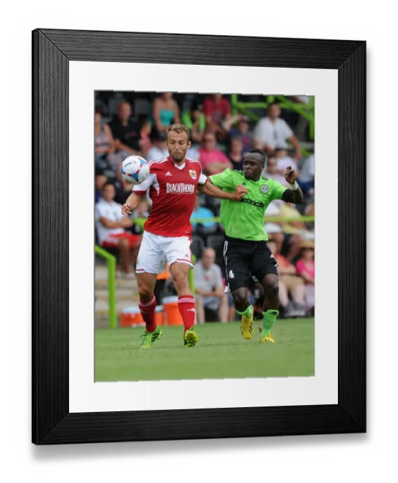 Framed Print : Liam Kelly of Bristol City vs Alhassan Bangura of Forest Green Rovers - Preseason Clash, 2013 Framed Print : Liam Kelly of Bristol City vs Alhassan Bangura of Forest Green Rovers - Preseason Clash, 2013