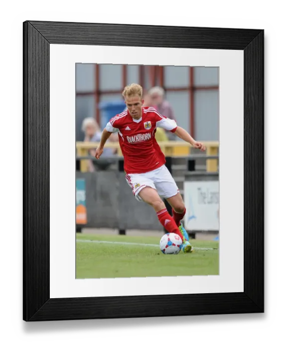 Framed Print : Bristol City's Tom King in Action Against Forest Green Rovers - Preseason 2013
