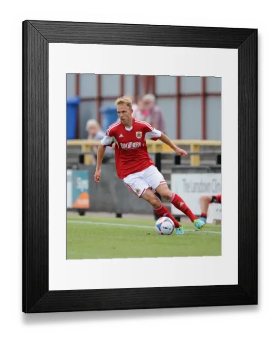 Framed Print : Tom King in Action: Bristol City vs Forest Green Rovers, Preseason 2013