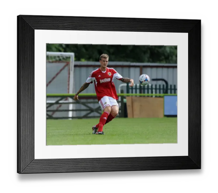 Framed Print : Aden Flint of Bristol City in Preseason Action Against Forest Green Rovers, 2013 Framed Print : Aden Flint of Bristol City in Preseason Action Against Forest Green Rovers, 2013