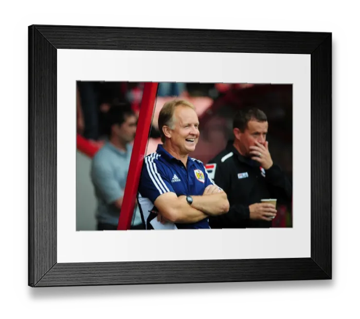 Framed Print : Sean O'Driscoll Laughs Before Bournemouth vs. Bristol City Friendly, 2013