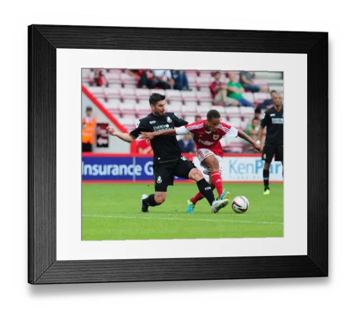 Framed Print : Bobby Reid vs. Richard Hughes: Intense Tackle in Bournemouth vs. Bristol City Football Match, March 2013 Framed Print : Bobby Reid vs. Richard Hughes: Intense Tackle in Bournemouth vs. Bristol City Football Match, March 2013