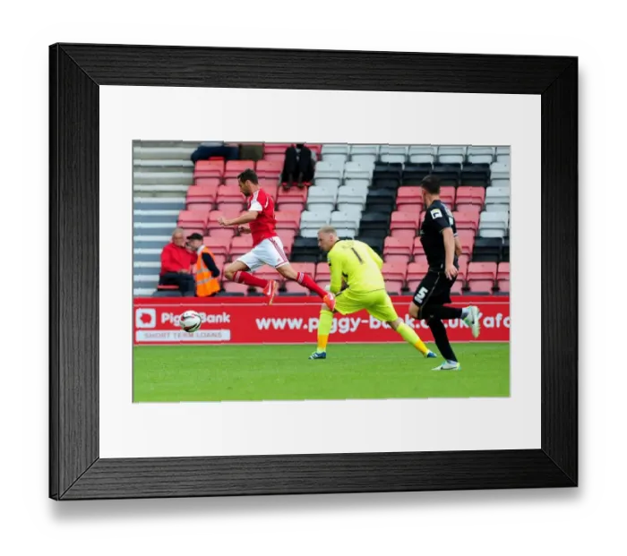 Framed Print : Bristol City's Sam Baldock Challenges Bournemouth's Ryan Allsop in Pre-Season Clash Framed Print : Bristol City's Sam Baldock Challenges Bournemouth's Ryan Allsop in Pre-Season Clash