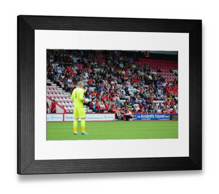 Framed Print : Bristol City Fans at Bournemouth's Goldsands Stadium during Pre-Season Friendly (2013)