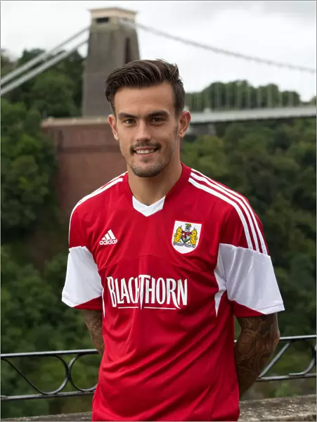 Bristol City Football Team at Avon Gorge Hotel: Marlon Pack in Front of Clifton Suspension Bridge (July 2013)
