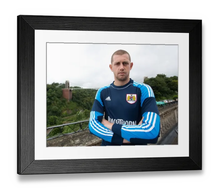 Framed Print : Intense Focus: Frankie Fielding of Bristol City Football Club at Avon Gorge Hotel (2013)