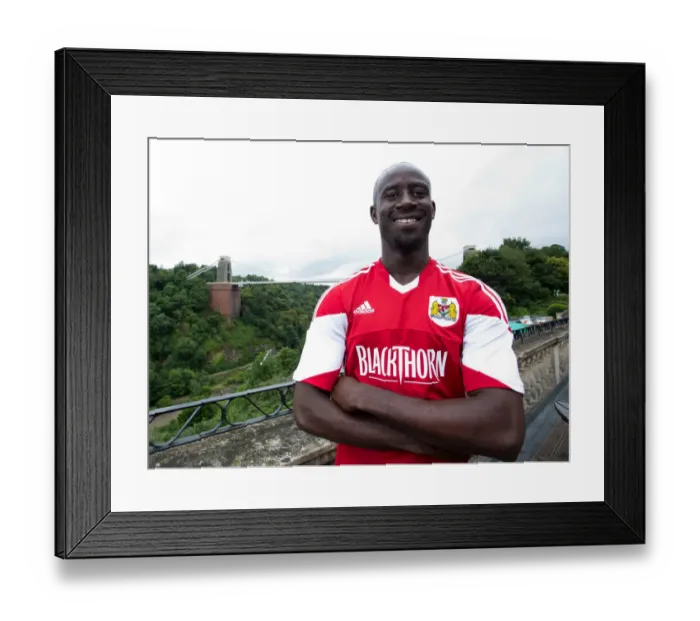 Framed Print : Bristol City Football Team Portraits: Albert Adomah at Avon Gorge Hotel (July 2013) Framed Print : Bristol City Football Team Portraits: Albert Adomah at Avon Gorge Hotel (July 2013)