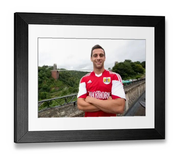 Framed Print : Bristol City FC: Sam Baldock's Head Shots at Avon Gorge Hotel, July 2013